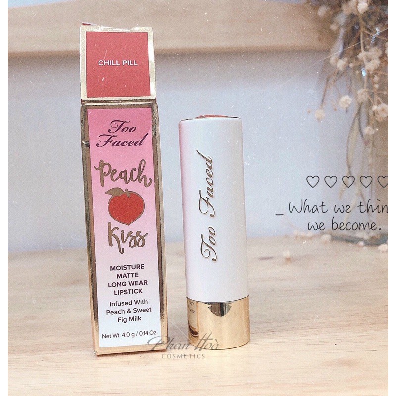 Son Thỏi Lì Too Faced Peach Kiss Moisture Matte Long Wear