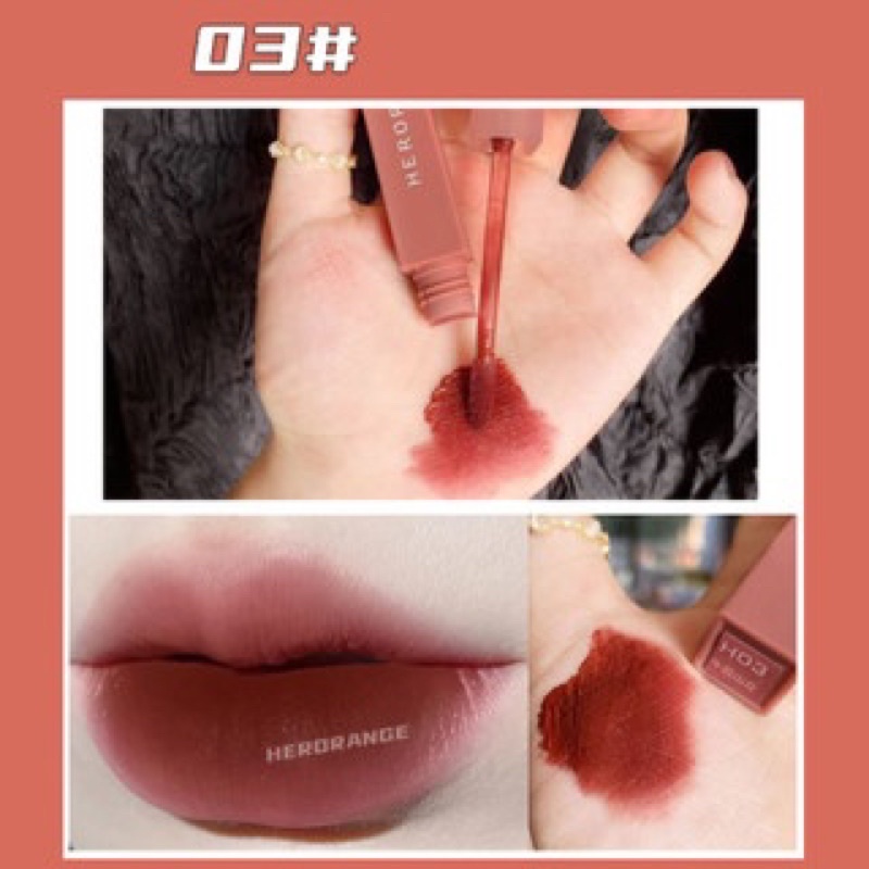 😈SĂN SALE😈Son Kem Lì Herorange Vỏ Vuông Chất Son Lì Mềm Mịn Lâu Trôi - Logod.m