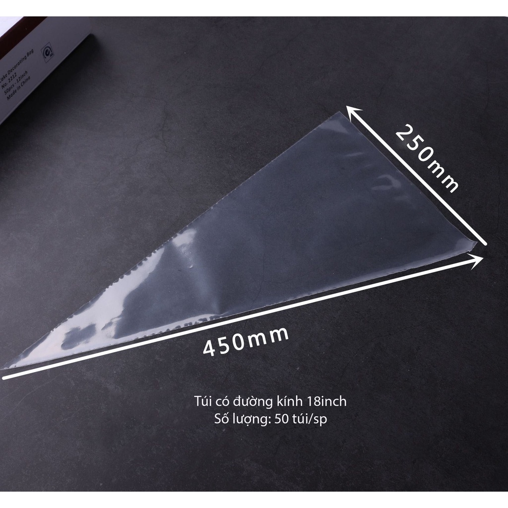 Túi bắt kem viết chữ, tạo hình, nhiều kích cỡ, 50 túi/sp - VUA BAO BÌ