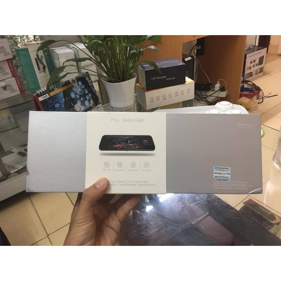 CAMERA HÀNH TRÌNH ANYTEK T12 GƯƠNG 10 INC ANYTEK T12 SIÊU NÉT FULLHD KÈM CAMERA LÙI | BigBuy360 - bigbuy360.vn