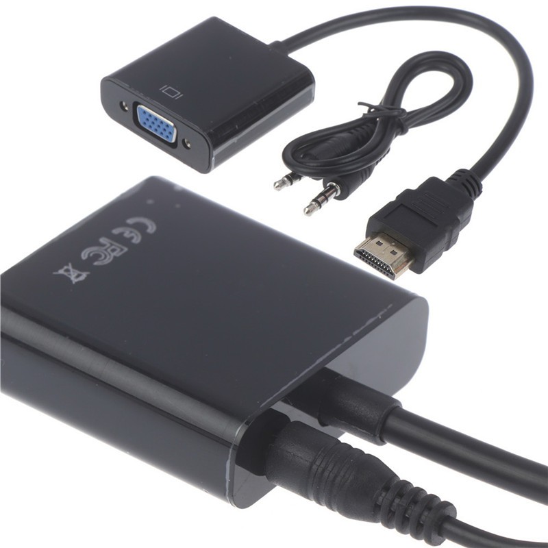 Đầu Chuyển Đổi Từ Cổng Hdmi Sang Vga + Jack Âm Thanh 3.5mm Full Hd 1080p | BigBuy360 - bigbuy360.vn