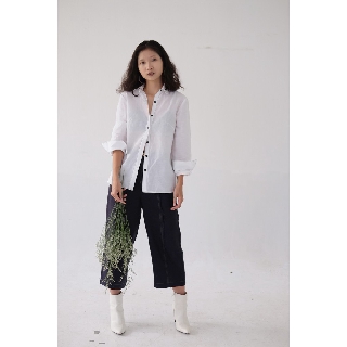 Áo sơ mi nữ dài tay basic kẻ viền công sở BASIC SHIRT, áo sơ mi nữ đẹp