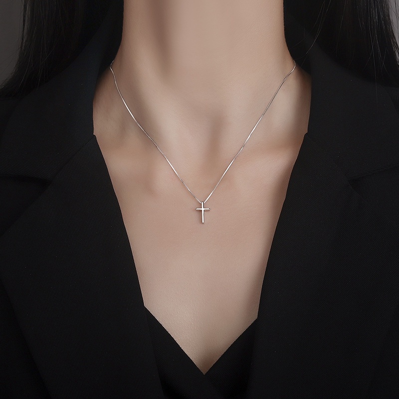 [Vòng cổ Mặt Thánh Giá Bằng Kim Loại Sáng Tạo Cho Nữ] [Vòng cổ Thanh Lịch] [Quà Tặng Bạn Gái]