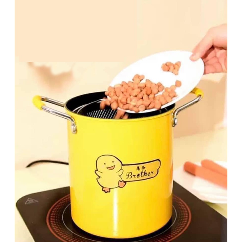 Nồi chiên ngập dầu con vịt vàng tặng kèm rổ - Max Siêu thị tiện ích