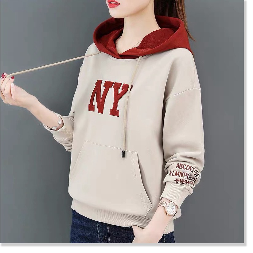 ÁO KHOÁC NỈ HOODIE NY NỮ SIÊU ĐẸP SIÊU PHONG CÁCH