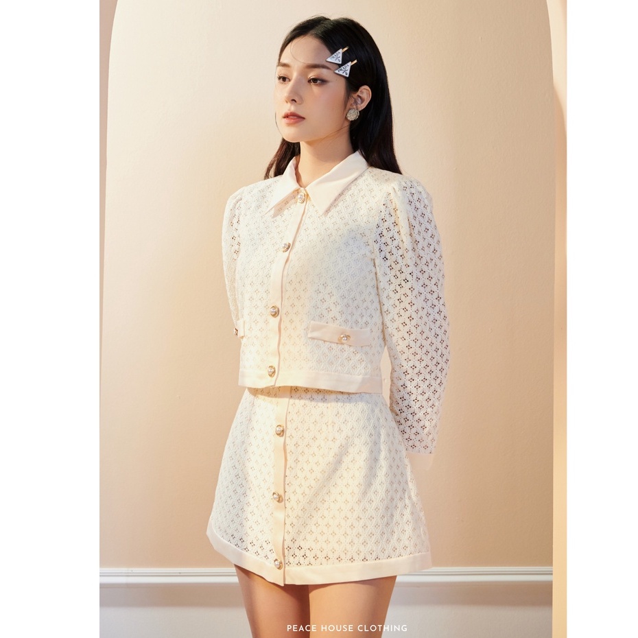 Set áo + váy ren hoa , Peace House Clothing