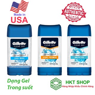Lăn Khử Mùi Nam Gillette Endurance Clear Gel Cool Wave 107g