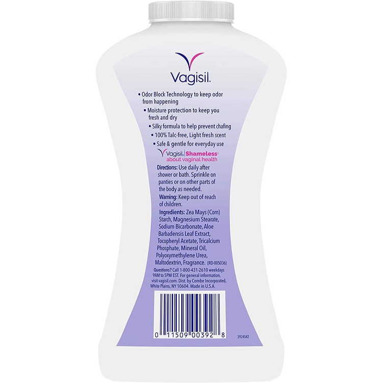 Bill US - Phấn rôm vệ sinh phụ nữ VAGISIL DEODORANT POWDER ODOR BLOCK