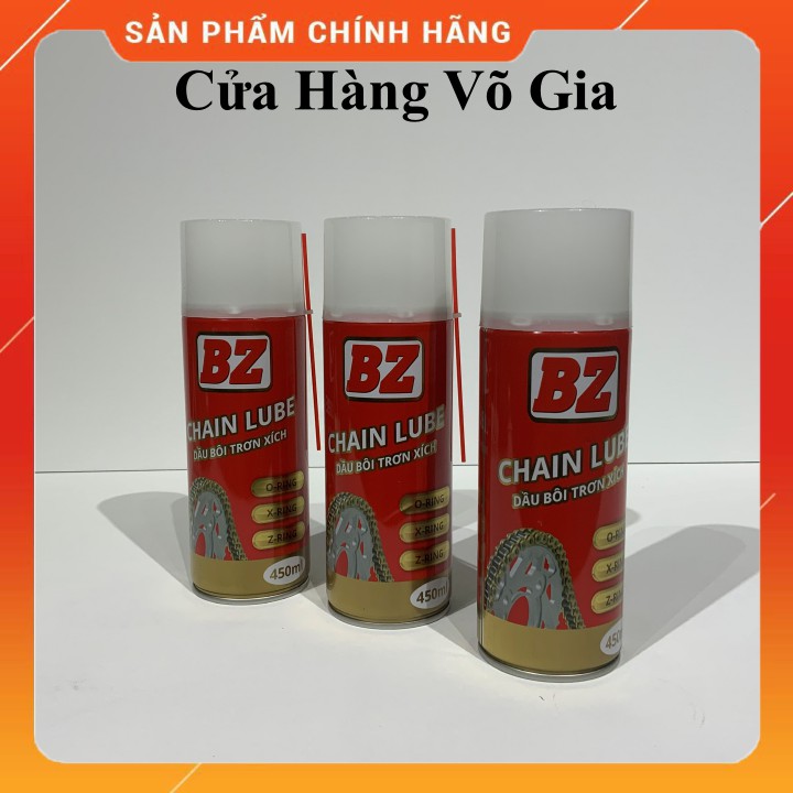 [Mã LIFEAUMAY giảm 10% tối đa 30k đơn 150k] Chai Xịt Dưỡng Sên BZ Chain Lube 450ml