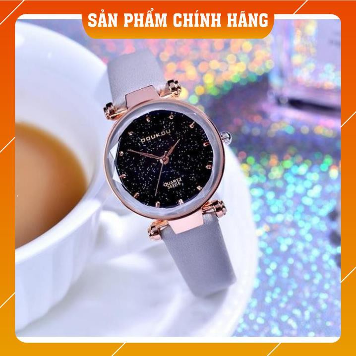 Đồng hồ nữ Doukou 3422 hàng chính hãng dây da mặt sao trời | BigBuy360 - bigbuy360.vn