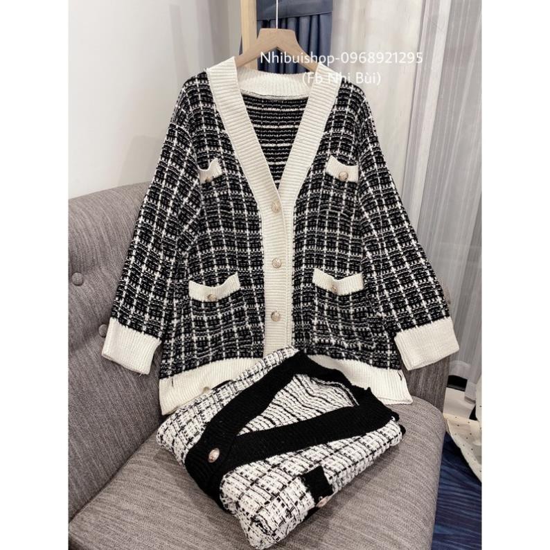 Áo cadigan kẻ sang chảnh (kèm clip hàng đẹp) | BigBuy360 - bigbuy360.vn