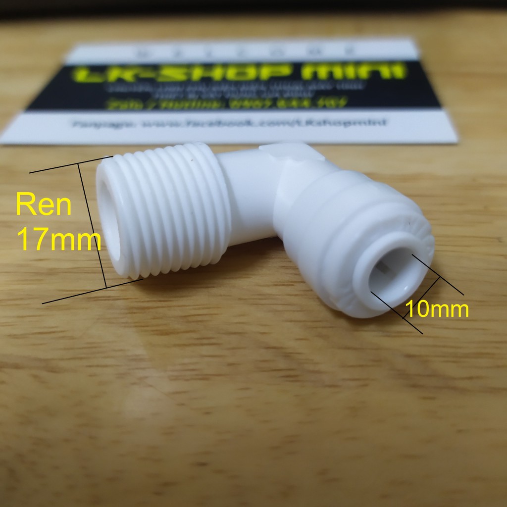Co nối ren 17mm ra dây ống 10mm/6mm