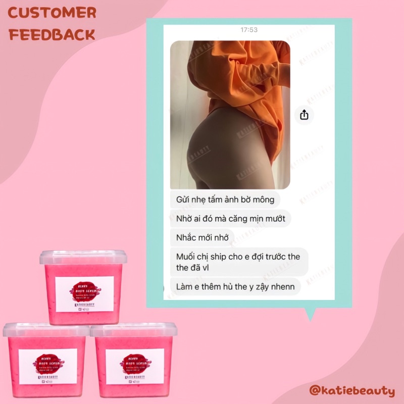 Muối tắm tẩy tế bào chết Berry Body Scrub 600gram | KATIEBEAUTY