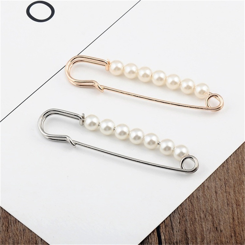 Ghim cài áo dạng chuỗi ngọc trai giả thời trang cho nam &amp; nữ