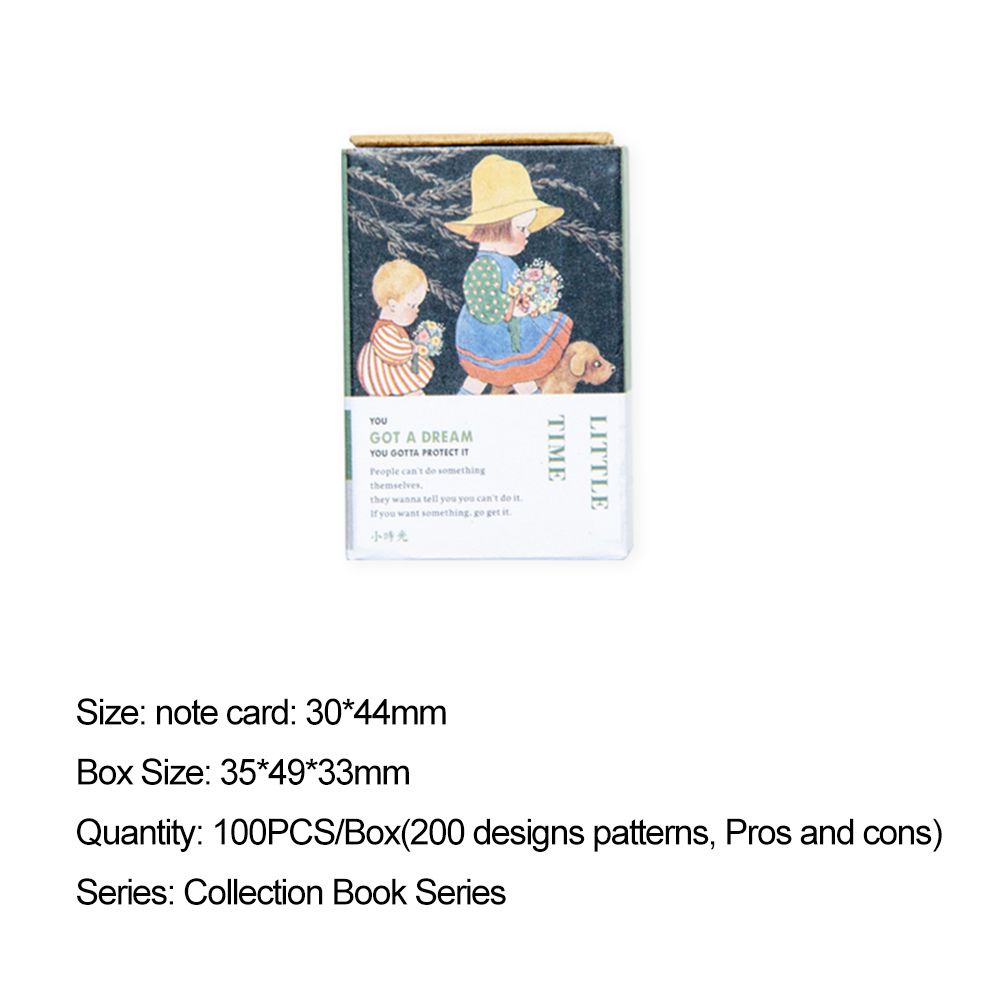 Set 100 giấy ghi chú mini dùng trang trí sổ tay/album ảnh dễ thương DIY