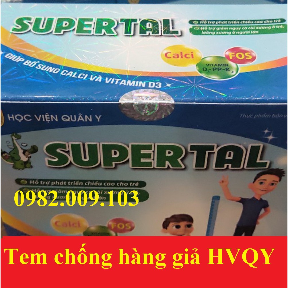 Supertal HVQY bổ sung canxi nano và vitamin k2 d3  Hỗ Trợ bé phát triển chiều cao, xương răng chắc khỏe [ super tal ]