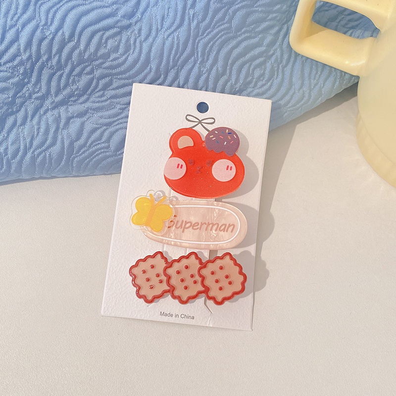 Set 3 kẹp tóc hoạt hình xinh xắn 2021