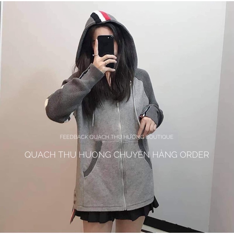 Áo Khoác Len Thom Có Mũ(Hàng Order) - Ảnh Thật