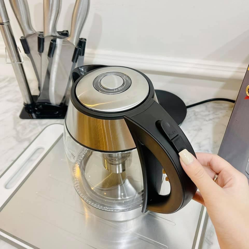 Siêu Tốc Thuỷ Tinh Kèm Lõi Lọc Trà inox Bucook-Si Gia Dụng