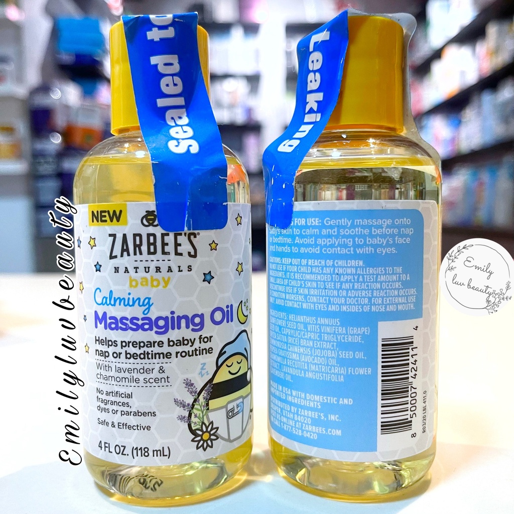 Dầu dưỡng massage Zarbee's 118ml cho bé cưng DATE 10/2022