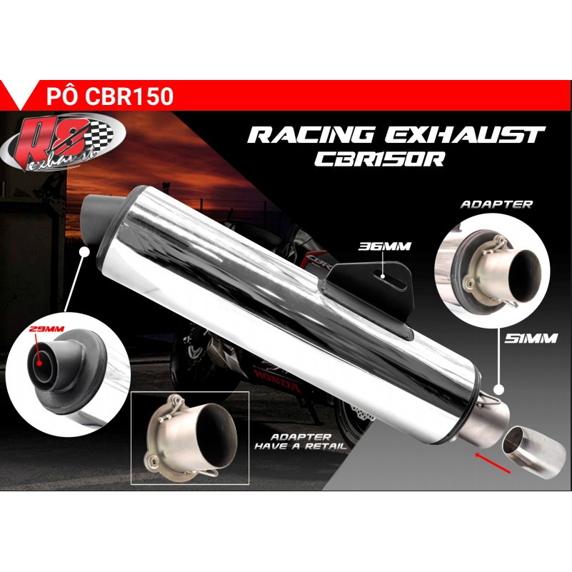 Lon cbr r8 racing 29-51mm (tặng kèm adapter)_Dochoixemaynhapkhau