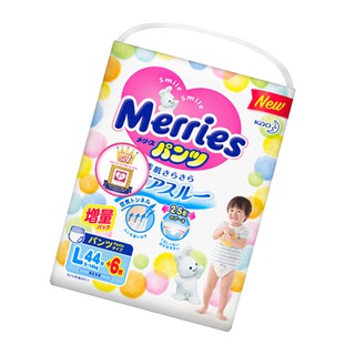 Tã/bỉm quần Merries size L - 44 + 6 miếng (Cho bé 9 - 14kg)
