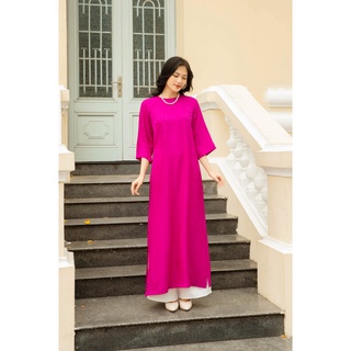 VANIA - Áo dài suông vải lụa gấm mềm (ko kèm quần)