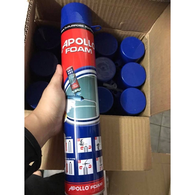 Keo bột nở Apollo Foam dùng để trám, bít, khe hở chống ồn từ bên ngoài