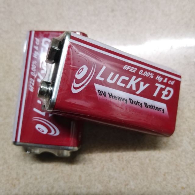 Pin 9V hãng Lucky - Pin vuông 9V - (Sỉ Inbox - Cực rẻ)