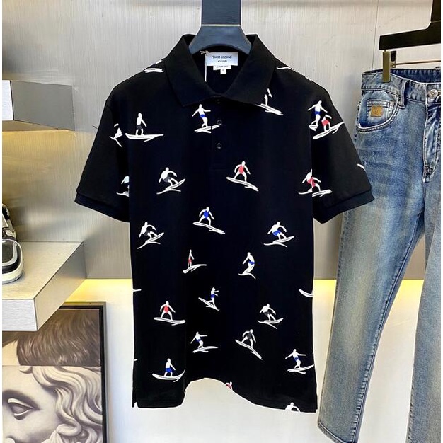 Áo polo cotton tay ngắn cho nam mới