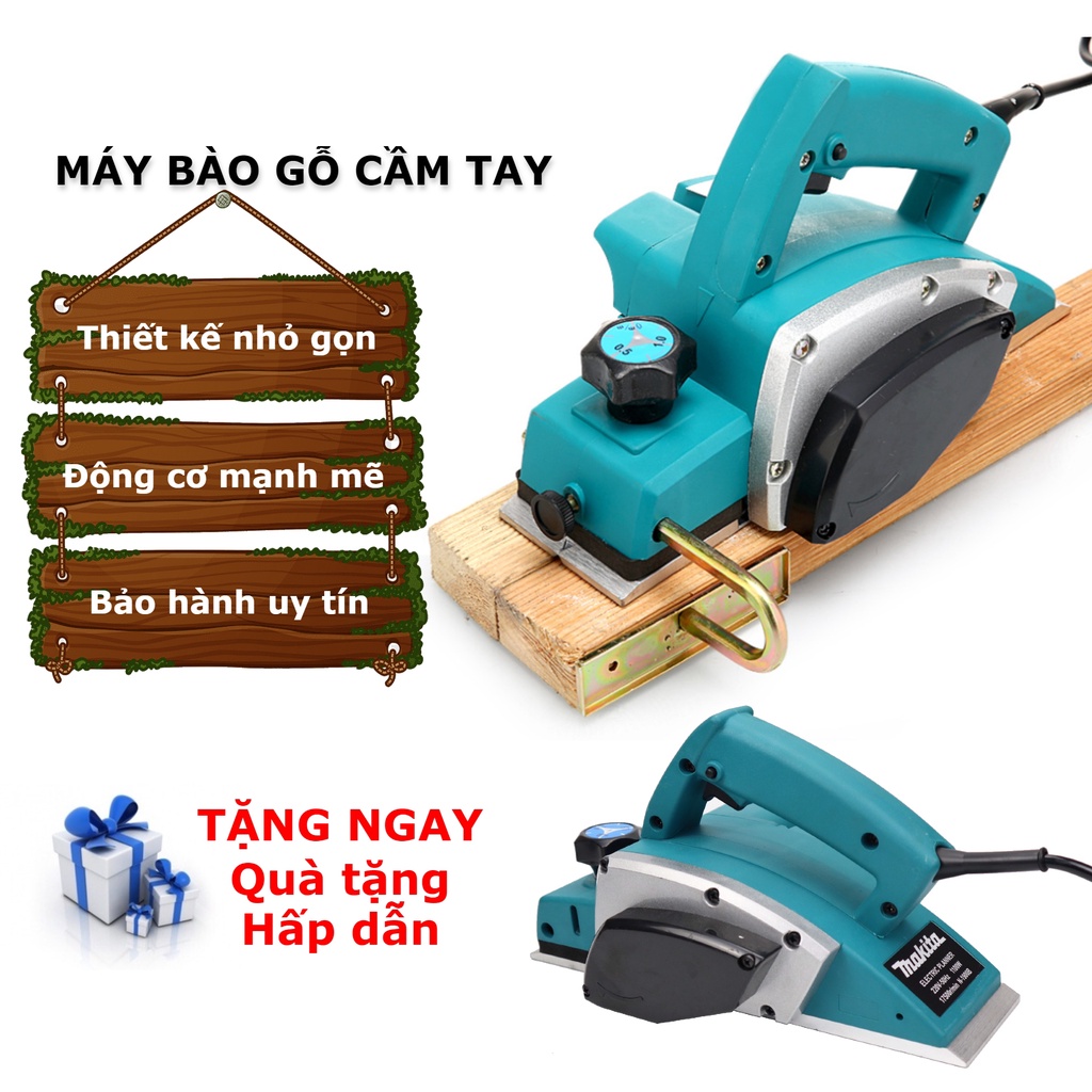 Máy bào gỗ cầm tay Makita N1900B 1100W 82mm tặng kèm phụ kiện