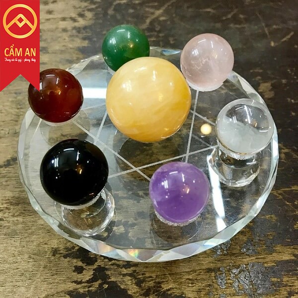Đĩa Thất Tinh Feng shui Đá Tự Nhiên Hàng chọn lọc Cẩm AN