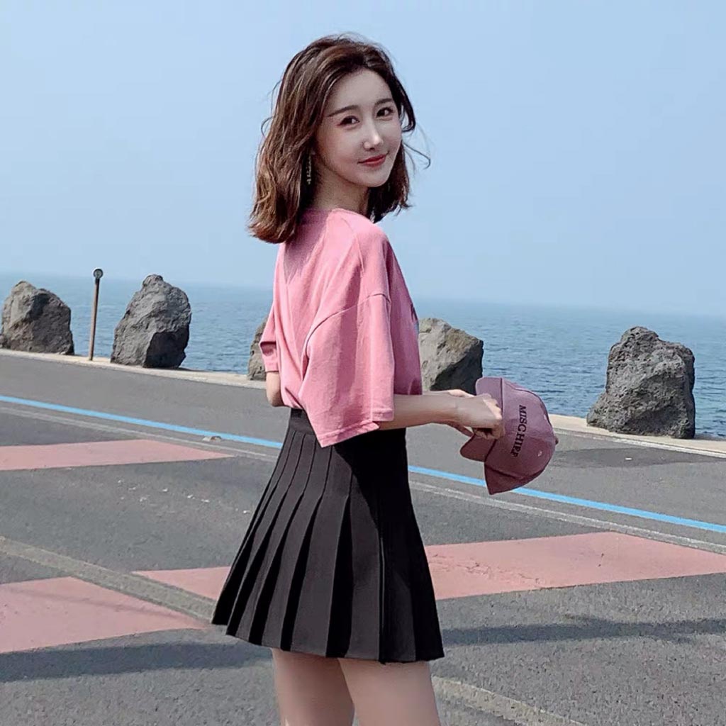 Chân Váy Ngắn Xếp Ly Dáng Ôm Thời Trang Xuân Hè Mới 2022