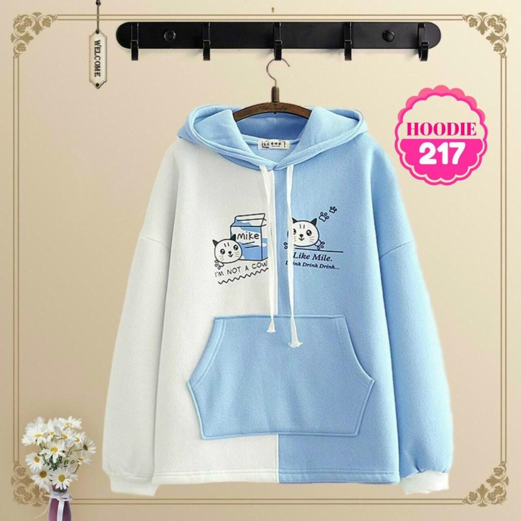 ÁO HOODIE PHỐI MÀU CỰC XINH AHD217 ⚡100% ẢNH THẬT⚡HOODIE NỮ XINH XẮN | BigBuy360 - bigbuy360.vn