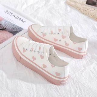 (GIÁ SỐC_ BÁN CHẠY NHẤT)Giày bata trái tim, Giày thể thao nữ