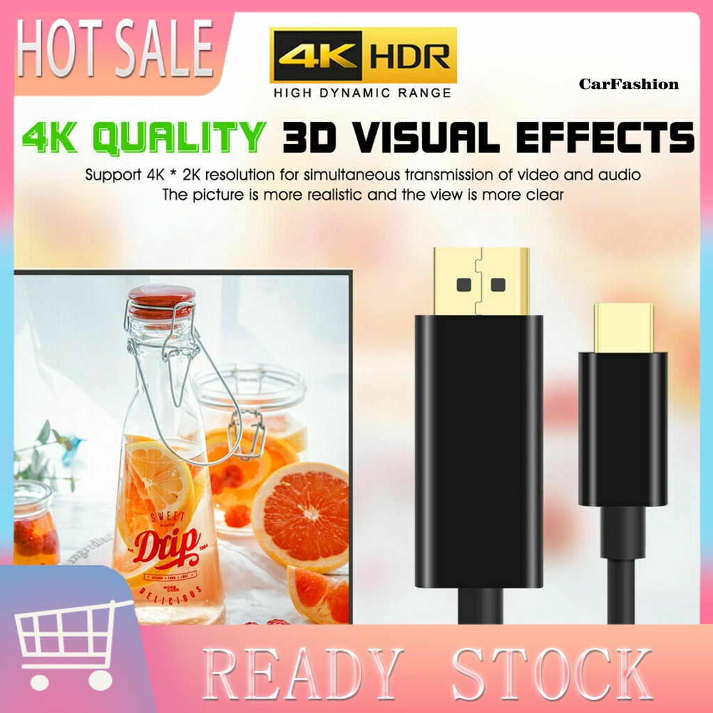 Dây Cáp Chuyển Đổi Type-C Sang Dp 180cm / 6ft Chuyên Dụng Cho Laptop