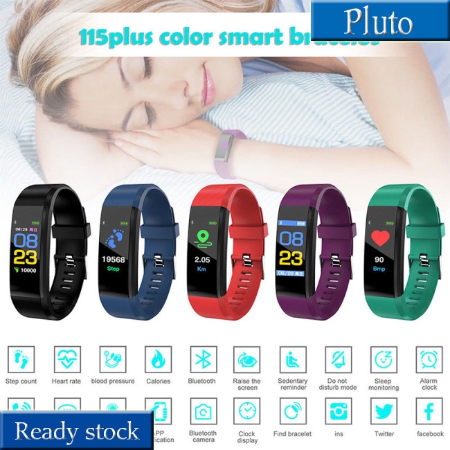 Bluetooth Smart Watch Heart Rate Blood Pressure Monitor Fitness Tracker Bracelet