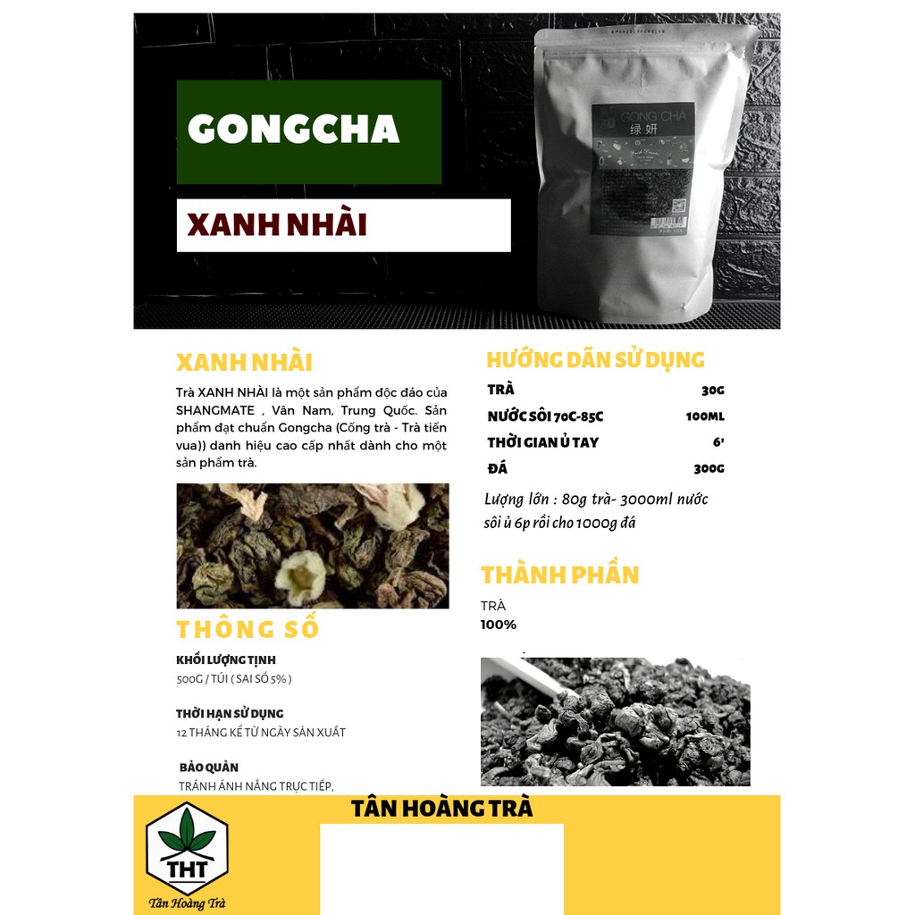 TRÀ XANH NHÀI THƯỢNG HẠNG - CỐNG TRÀ