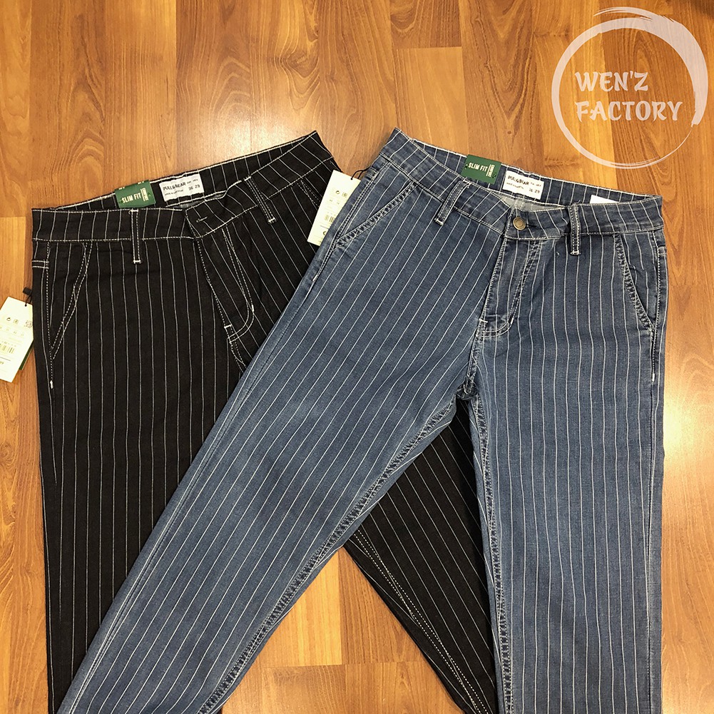 Quần Kaki Sọc Pull&Bear