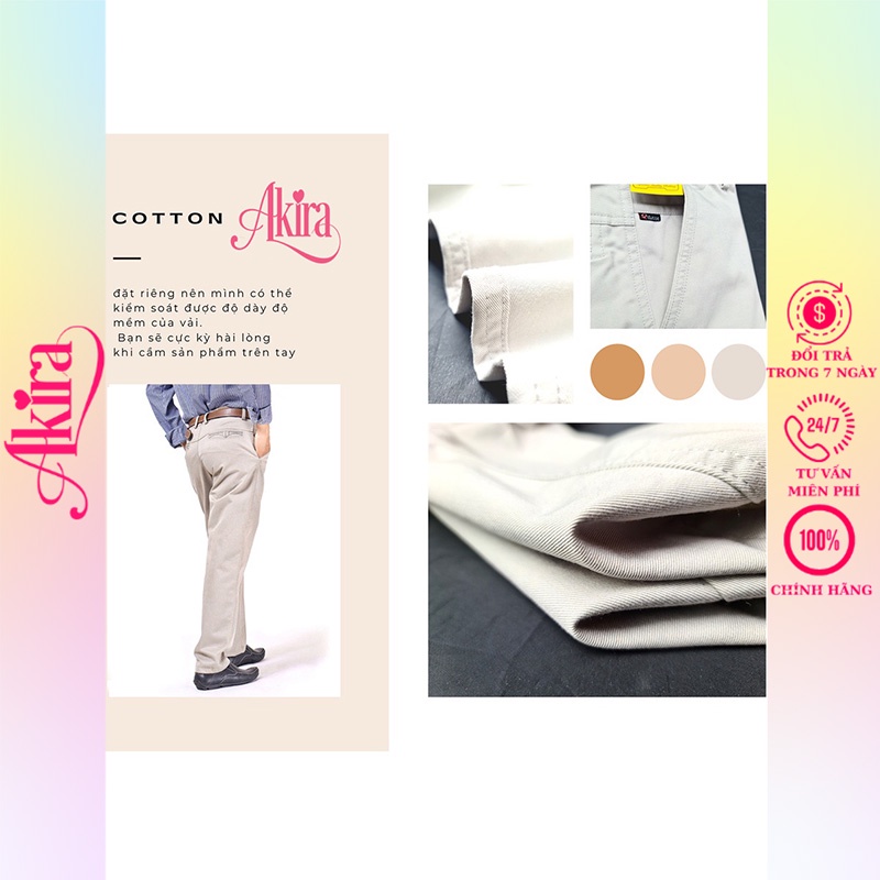 Quần Kaki Nam Dáng Ống Đứng Dày Dặn, Thiết Kế Form Ôm Tôn Dáng Akira Fashion