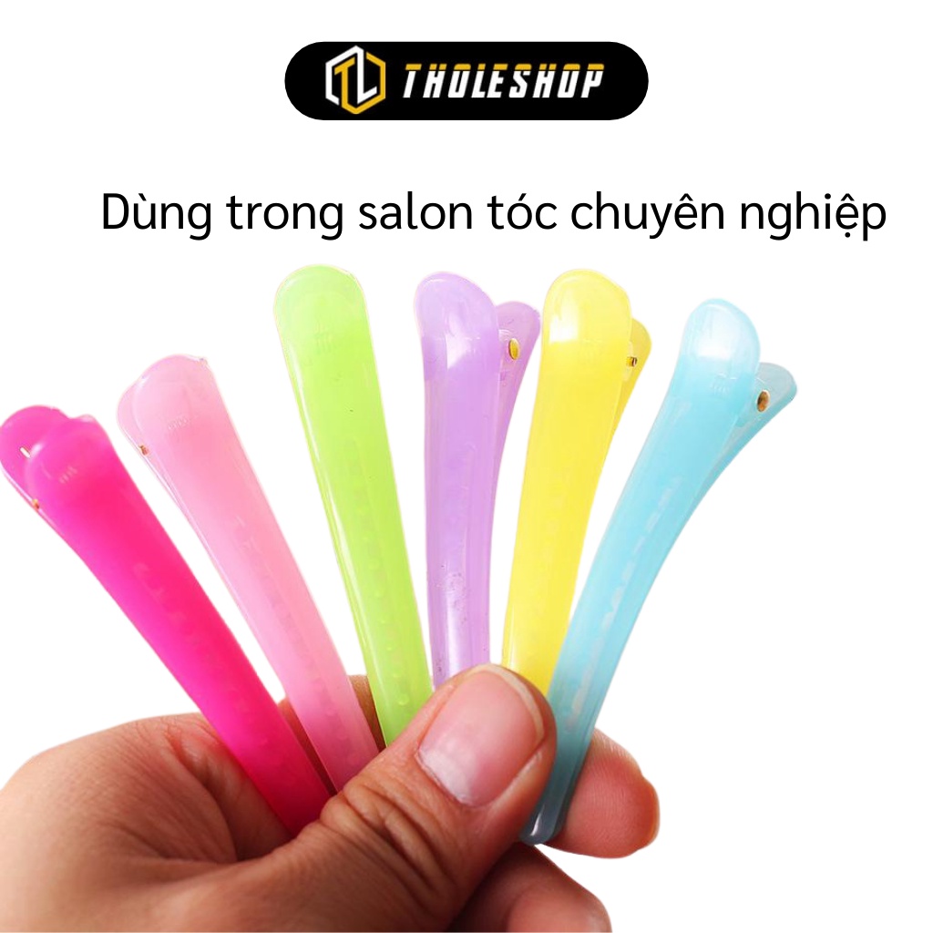 Kẹp Mỏ Vịt - Combo 10 Cái Kẹp Tóc Mái Mỏ Vịt Nhựa Chia Xước Tóc Khi Nhuộm 8646