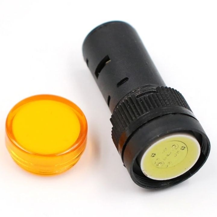 Đèn led báo pha 220vac phi 16mm AD16-16C màu đỏ, vàng, xanh lá gắn tủ điện | BigBuy360 - bigbuy360.vn