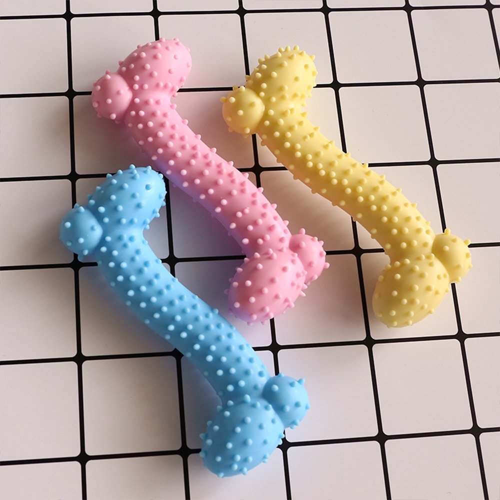 Đồ chơi cho chó Hình dạng xương Con chó nhai Đồ chơi cho chó lớn nhỏ Sản phẩm phụ kiện Pinkycolor Đồ chơi tương tác cho chó Cao su vô hại