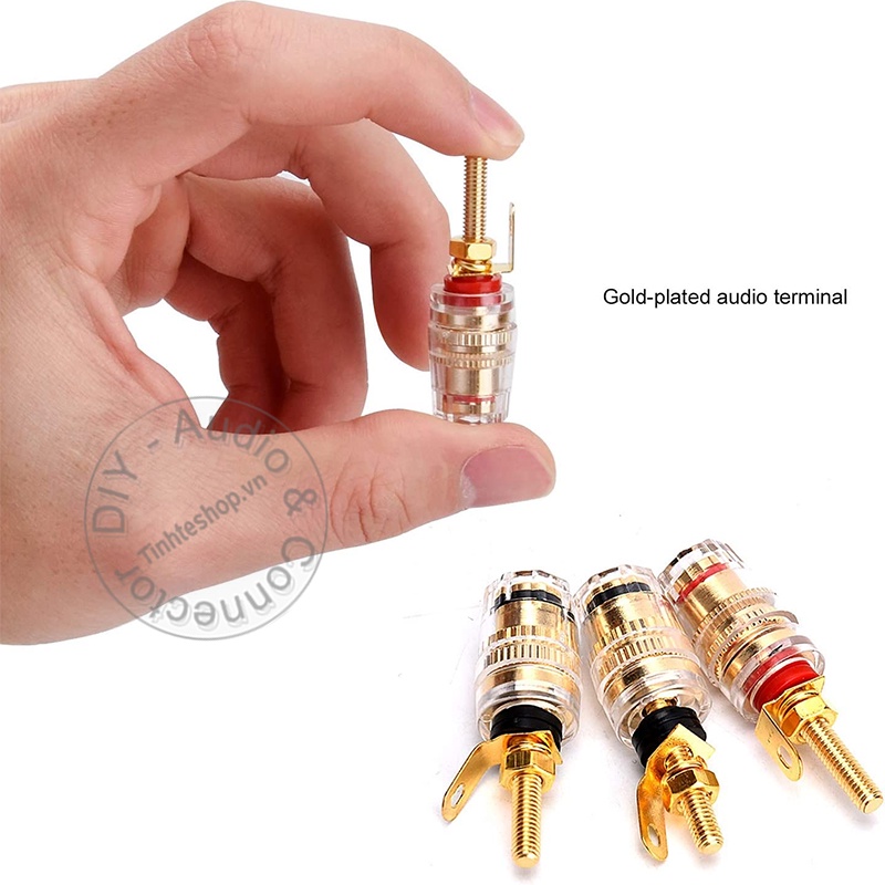 Ổ cắm Loa Amplifier - Cọc loa đa năng Bắp chuối Càng cua Mỏ chim cỡ nhỏ chân dài 42mm