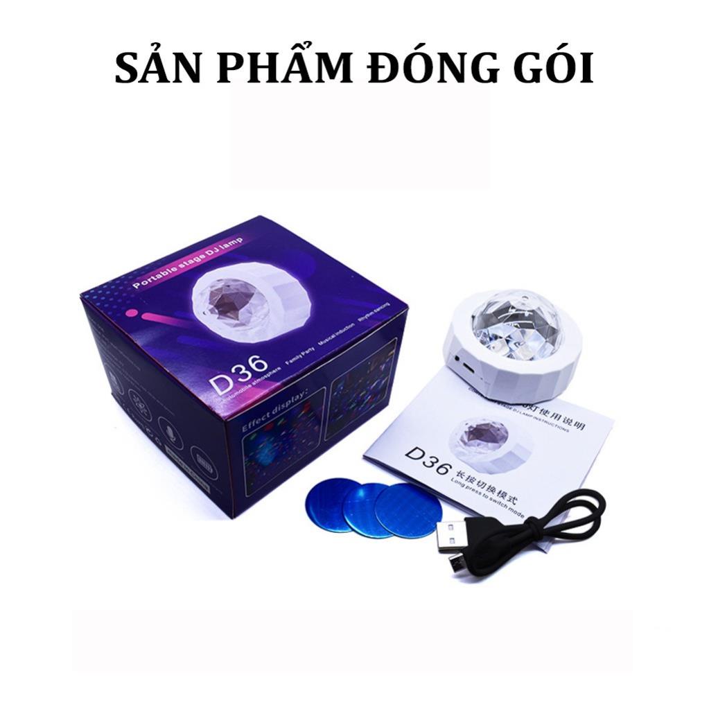 Đèn Led DJ Cho Ô Tô Cảm Biến, Tự Động Nhấp Nháy Theo Nhạc – Sạc Pin Cổng USB