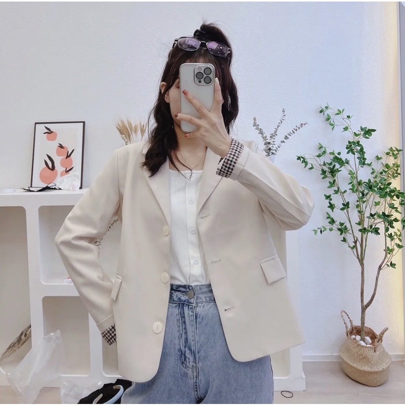 SẴN Blazer form nhỏ cho nữ từ 34kg trở lên, áo khoác size form nhỏ đi học đi làm đi chơi