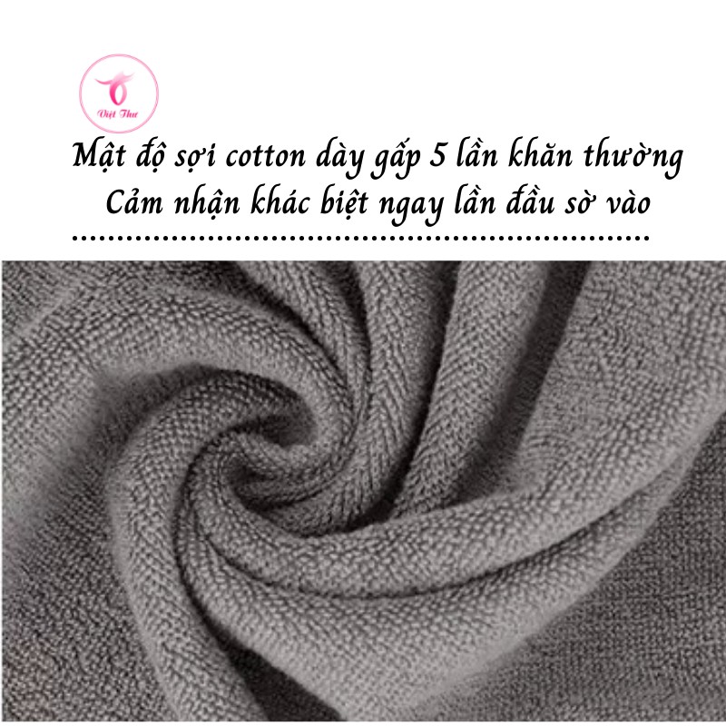 Khăn mặt cotton chấm bi cao cấp VIỆT THƯ, siêu mềm mịn, siêu thấm hút, siêu dày, 100gr, 35x75cm