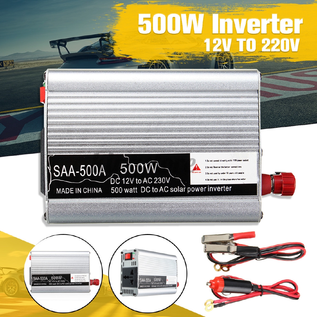 Solar Power Inverter 500W Peak 12V DC To 220V AC Modified Sine Wave Converter