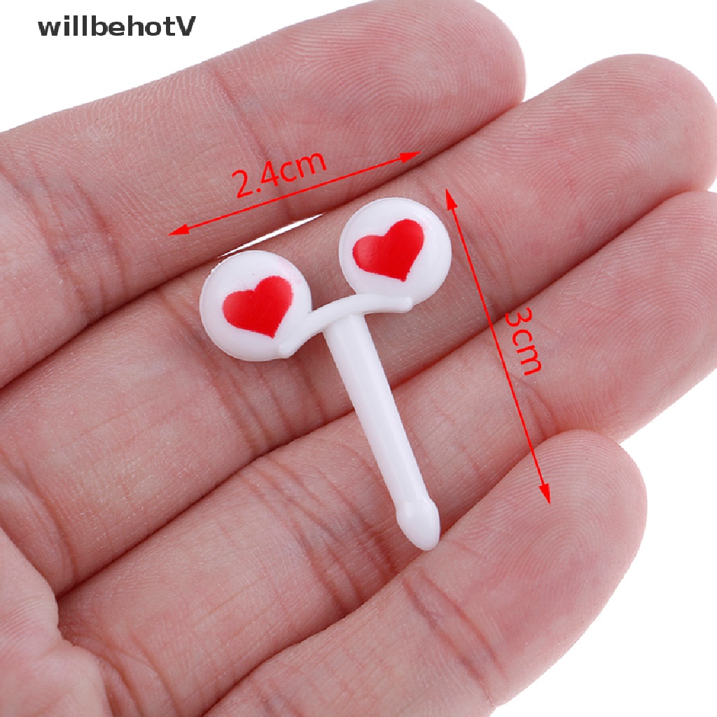[WillbehotV] Set 10 Nĩa mini Ăn Trái Cây / Sa Mạc Hoạt Hình Có Thể Tái Sử Dụng Cho Trẻ Em