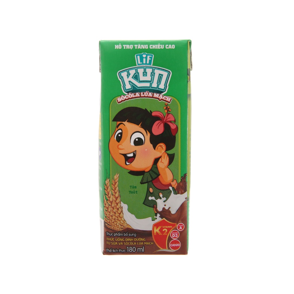Thức uống dinh dưỡng LIF KUN vị socola lúa mạch 110ml/ 180ml
